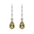 thumbnail image 2 of 7 X 5 MM Forme Poire Citron Quartz 925 Argent Sterling Larme Femmes Boucles d'Oreilles, 2 of 3