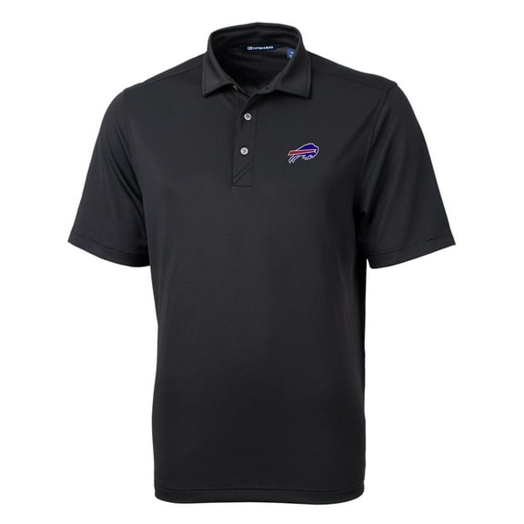 Men's Cutter & Buck Black Buffalo Bills Virtue Eco Pique Recycled Polo