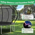 thumbnail image 5 of LHX Trampoline for Kids 12FT 14FT 16FT Outdoor Trampolines with Basketball Hoop, Safety Enclosure Net, Lights, Sprinklers, Socks, Recreational Heavy Duty Trampoline, 1500 LBS Loading, Easy to Install, 5 of 9