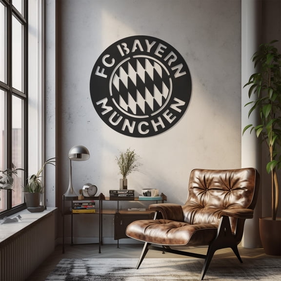 LaModaHome Exclusive Fc Bayern Munchen Logo Metal Wall Art Decor – Durable & Artistic Metal Wall Art for Home and Office Decor, Perfect for Any Interior Design Aesthetic