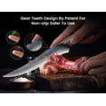 thumbnail image 4 of Cuchillo de cocina SYOKAMI con mango de madera de Damasco deshuesado de 6.7 pulgadas, 4 of 6