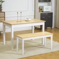 thumbnail image 1 of HOMCOM 40" Dining Bench for 2 People, Wood Bench Seat, Natural, 1 of 10