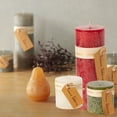 thumbnail image 2 of Vance Kitira 4.25" Melon White Timber Pillar Candle ,Scentless, Clean-Burning, Environmental Friendly, 2 of 5