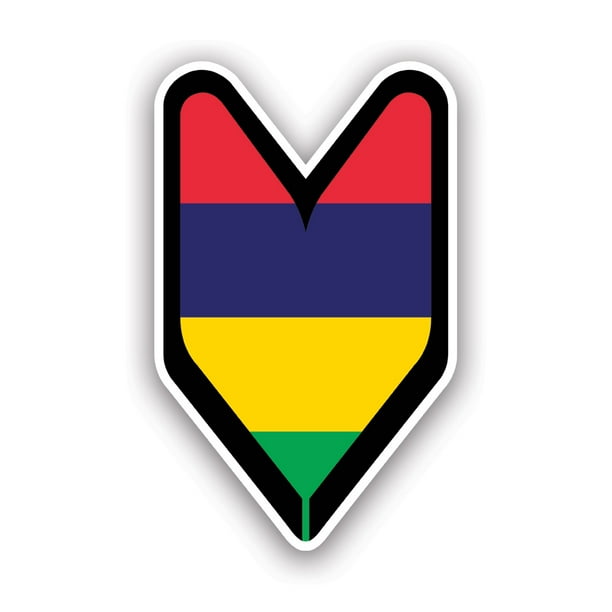 Mauritian Driver Badge Sticker Decal Self Adhesive Vinyl