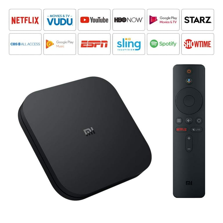 Mi Box S Xiaomi Original - 4K Ultra HD Android TV with Google Voice  Assistant & Direct Netflix Remote Streaming Media Player US Plug