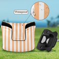 thumbnail image 6 of Haosy Light Orange and White Striped Golf Mallet Putter Cover Strong Magnetic Leather Golf Club Headcover Closure, 6 of 7