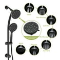 thumbnail image 5 of Multi Function Dual Shower Head - Shower System with 4.7" Rain Showerhead, 7-Function Hand Shower, Adjustable Slide Bar,Matte Black, 5 of 8