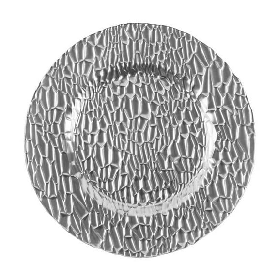 Jiallo 31166 13 in. Frankford Charger Plates, Silver - Set of 4