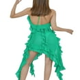thumbnail image 4 of Robe Longue à Fleurs 3D pour Femmes Robe à Franges Florale Sans Manches Dos Ouvert à Franges Robe en Tulle Transparent, 4 of 5