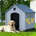 thumbnail image 3 of Waleaf Durable Waterproof Plastic Dog House for Small to Large Sized Dogs, Indoor Outdoor Doghouse with Elevated Floor, 3 of 9