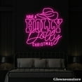 thumbnail image 3 of Glowneon Have A Holly Dolly Christmas Neon Sign, Holly Dolly Xmas Led Sign, Howdy Hat LED Light, 3 of 5