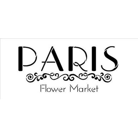 Paris Flower Market Stencil By Studior12 Embellished French Word Art Medium 15 X 7 Inch Reusable Mylar Template Painting Chalk Mixed Media Paris Flower Market Stencil By Studior12 Embellished French Word Art Medium 15 X 7 Inch Reusable Mylar Template Painting Chalk Mixed Media