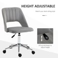 thumbnail image 3 of Grey Velvet Swivel Office Chair | Mid-Back Computer Desk Chair with Adjustable Height & Breathable Design for Home Office & Living Room - 19.3" x 23.6", 3 of 7