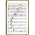thumbnail image 2 of PixonSign Framed Wall Art Snake Wave Line Black & White Landscape Abstract Geometric Paintings Minimalism Modern Art Decorative Boho Canvas Prints Fine Art for Rooms - 16"x24"x3 Natural, 2 of 5