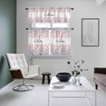 thumbnail image 4 of Red Blue Spring Floral Kitchen Curtains Sets for Windows 24 Inch Length, Welcome Pastoral Botanical Rod Pocket Window Treatments Tier Curtains and Valances Set for Bedroom/Bathroom, 4 of 8