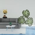 thumbnail image 2 of Escultura de cabeza de tigre, figura de cabeza de animal de mesa, estatua de resina, hojas de palma, decoración de pared de madera, artesanía moderna,, 2 of 8