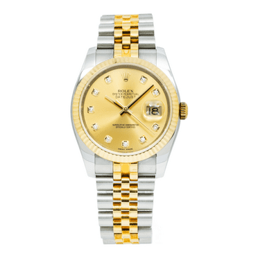 Pre-Owned Rolex Stainless Steel and Yellow Gold 116233 Datejust 36mm with Jubilee Bracelet