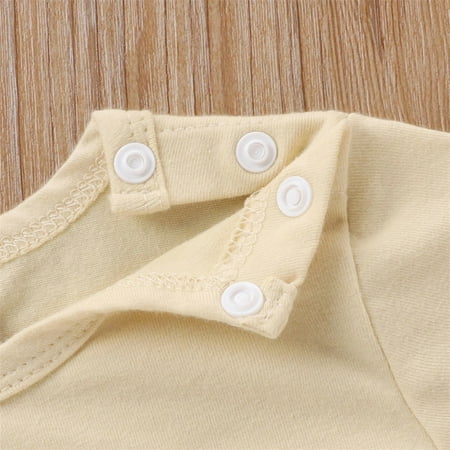 

dmqupv Preemie Girls Dresses Clothes Sleeve Letter Boys Girls Baby Romper Short Jumpsuit Girls Baby Pants Romper Beige 6-9 Months