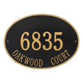 thumbnail image 1 of Whitehall 2927BG Hawthorne Oval - Estate Wall - Two Line- Black/Gold, 1 of 1
