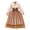 Khaki, variant on Gfyviroh Girls Dresses Puff Sleeve Patchwork Tulle Midi Dresses Trendy Button Front Dresses,Size 8-13 Years