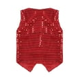 thumbnail image 3 of Alvivi Kids Boys Girls Sequins Vest Jazz Latin Dance Waistcoat Performance Show Top, 3 of 6