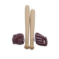 thumbnail image 3 of Ksopiavobs Dollhouse Accessories Miniatures Sports Baseball Bat, Glove and Ball Set for Mini Dollhouse Kitchen Fairy Garden Cake Topper Landscape Craft Project Decoration (Baseball bat), 3 of 5