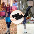 thumbnail image 6 of Women's Winter Long Leg Warmers 3 Pairs，Grey-White Black-White One-Size, 6 of 6