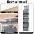 thumbnail image 6 of AcerichFad Over the Door Organizer Storage, 1 Pack 6 Layer 8 Mesh Side Pockets Large Capacity Storage Closet Organizer Clear Window Kids Toys Shoes Diapers, 6 of 8