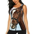 thumbnail image 3 of Goofa Christmas Horse Printed Womens Workout Tops for Women Sleeveless Yoga Shirts Athletic Running Tank Tops Sleeveless Gym Clothes Workout Apparel-Small, 3 of 9