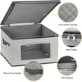 thumbnail image 2 of shiyou-China Storage Containers, 12 Inch Dinner Plate Dish Storage Containers, Hard Shell Quilted Dinnerware Storage Box Case with Lids and Felt Protectors for Dishes Plates Storage and Moving (Light, 2 of 4