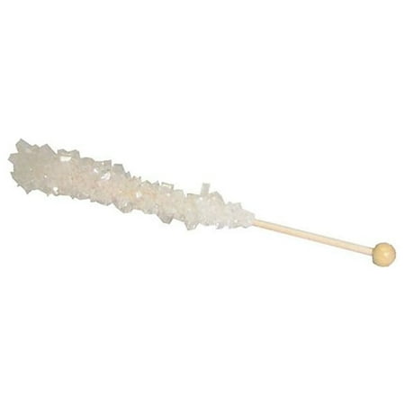 Clear White Rock Candy Sticks, 36 count