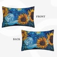 thumbnail image 2 of Uemuo Starry Night Sunflower Field Print Throw Pillow Case – Cozy & Soft Cushion Cover, Hypoallergenic Pillow Case for Sleeping, Perfect for Women with Envelope Closure-20"x30", 2 of 6