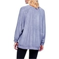 thumbnail image 2 of Free People Womens Take It Off Textured Pullover Sweater, Purple, Medium, 2 of 2