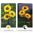 thumbnail image 5 of 5 Pack Solar Garden Light, Three Head Sunflower Cluster Waterproof Weather Resistant Design, LED Lamp for Patio Yard Walkway Wedding Party Outdoor Decoration, 5 of 9