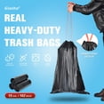 thumbnail image 2 of Ultra Strong 15 Gallon Drawstring Trash Bags (102 Count) Large Heavy Duty Thicken Plastic Tall Kitchen Garbage Bags Black For Kitchen Office Lawn Yard, 2 of 9