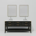 thumbnail image 4 of Norwalk 72 in W Black Oak Double Vanity, Cultured Marble Top, Faucet Set, & 34 in Mirrors, 4 of 9