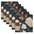thumbnail image 6 of Qxltty Books and Flowers Collide Napkins 20×20in Perfect for Parties Dinners Weddings Cocktail Housewarming Cloth Napkins Set of 6, 6 of 8