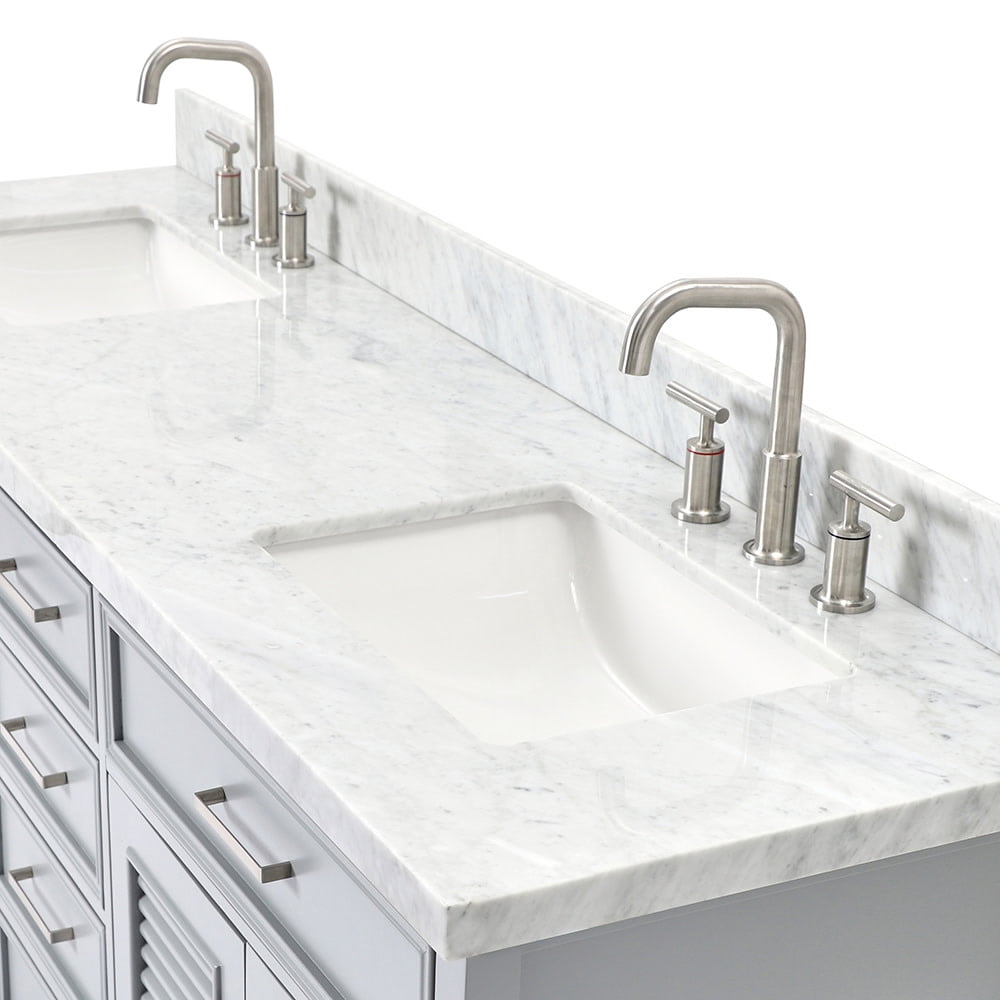 Ariel D073d-Vo Kensington 73" Free Standing Double Basin Vanity Set - Grey