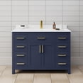 thumbnail image 2 of Wyndham Collection Beckett 48" Wood Single Bathroom Vanity in Gold/Dark Blue, 2 of 6