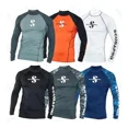 thumbnail image 2 of Traje de baño de manga larga para hombre, anti-UV, para deportes al aire libre, playa, buceo, surf, ropa con protección solar, ropa en stock, 2 of 4