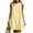 Yellow Plaid, variant on Women's Gingham Plaid Sleeveless Mini Dress Solid Crewneck Loose Tunic Dress Lightweight Sundress Lounge Vacation Short Dress Yellow