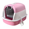 thumbnail image 3 of Cat Litter Box with Hood and Lid, Cat Litter Box, Fully Enclosed Cat Litter Box, pink, 3 of 9
