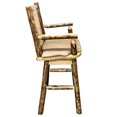 thumbnail image 5 of Glacier Country Collection Counter Height Swivel Captain's Barstool - Buckskin Upholstery, 5 of 6