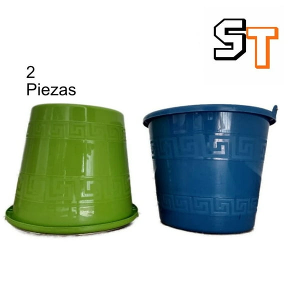 Cubetas de Plástico Super tienda 10 litros 2 piezas para limpieza del hogar