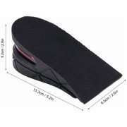 2in Height Increasing Insoles for Men Women, 2 Layer Adjustable Air Cushion Massage Shock Relief Comfortable Feet for Sports Shoes Boots (Black)
