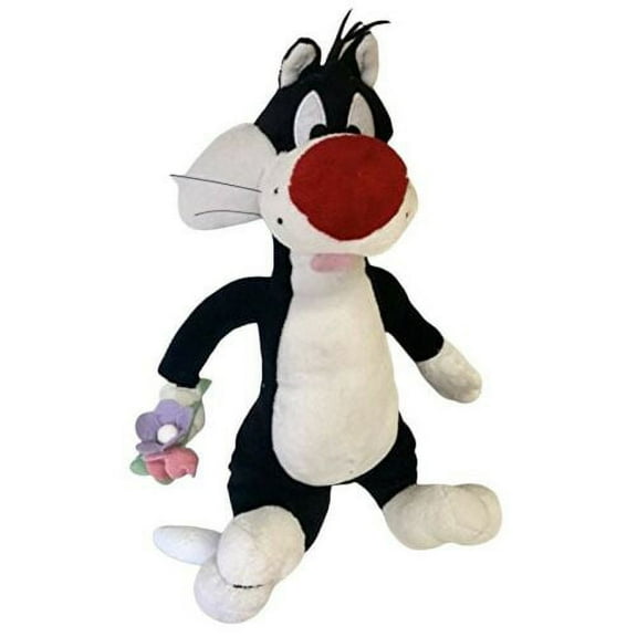 Sylvester Cat 16" Plush Holding Flowers Bouquet Valentine Easter Spring Doll New