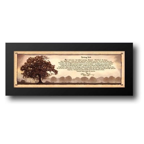 Living Life 40x16 Framed Art Print by Mohr, Bonnie