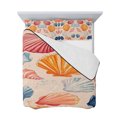 thumbnail image 7 of Orange Blue Pink Coastal King Size Down Alternative Comforter, Lightweight Comforter Quilt Bedding Set with Pillow Shams Summer Nautical Shell Beach All Seasons Bed Comforter Duvet Insert 96"x106", 7 of 7
