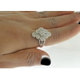 thumbnail image 6 of Halo Jewelers 14k Rose Gold 1 1/3 Cttw Round Cut Natural White Diamond Ladies Cluster Engagement Ring for Women wedding Birthday (Diamond Color: H-I, Clarity: I1-I2, 1.33Cttw) Ring Size-10, 6 of 6