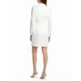 thumbnail image 2 of Adrianna Papell womens  Crepe Tuxedo Sheath Dress, 2, White, 2 of 3